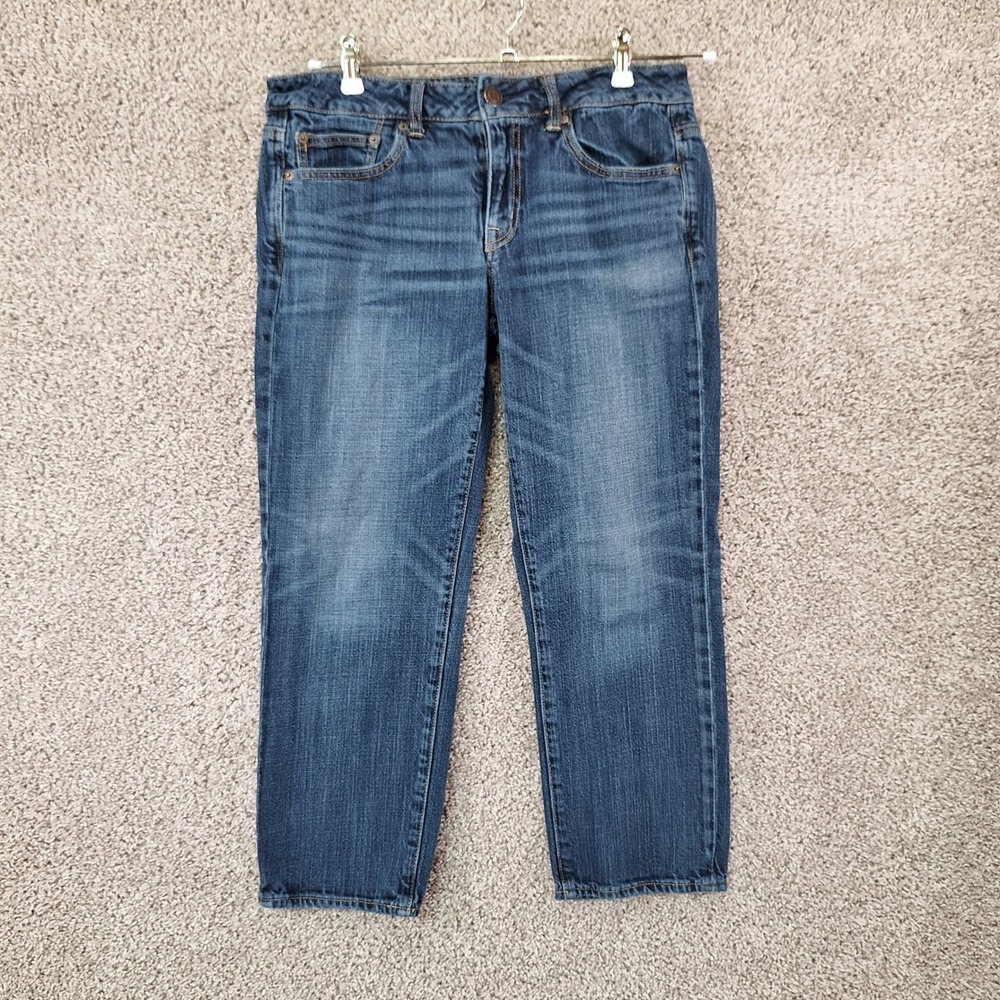 American Eagle Jeans Womens Size 8 (Fits 33x25) Medium Wash Cropped Stretch